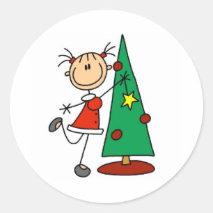 Sticker Rond Chiffre arbre de bâton de vacances