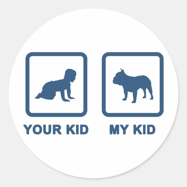 Sticker Rond Chiffre de taureau français (Devant)