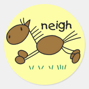 Sticker Rond Chiffre T-shirts et cadeaux de bâton de cheval