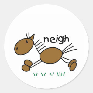 Sticker Rond Chiffre T-shirts et cadeaux de bâton de cheval