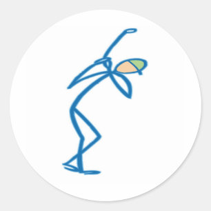 Sticker Rond Chiffre T-shirts et cadeaux de bâton de golfeur