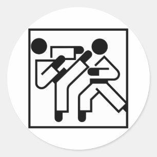 Sticker Rond Chiffres d'arts martiaux