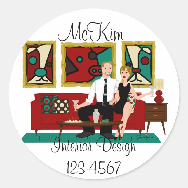 Sticker Rond Chiffres de change (Devant)