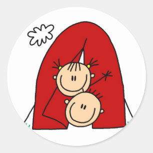 Sticker Rond Chiffres en bâtons Tente T-shirts et cadeaux