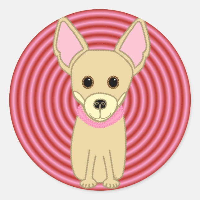 Sticker Rond Chihuahua (Devant)