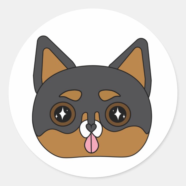 Sticker Rond Chihuahua (Devant)