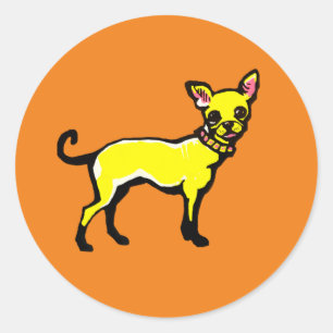 Sticker Rond Chihuahua