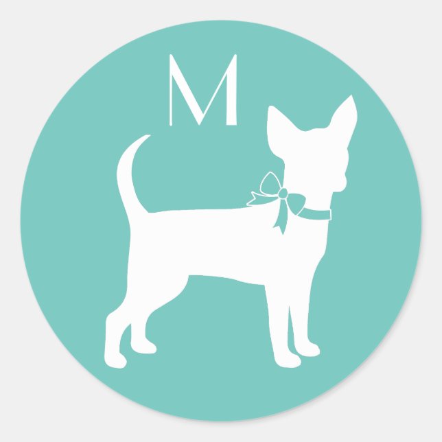 Sticker rond Chihuahua Chiot Chiot Classic (Devant)