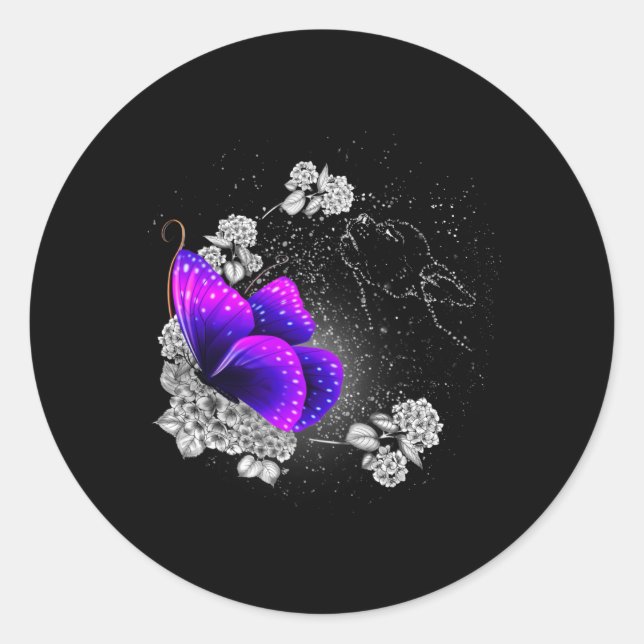 Sticker Rond Chihuahua Dans Le Ciel Perte De L'Amoureux des chi (Devant)