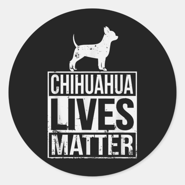 Sticker Rond Chihuahua Live S Sensibilisation (Devant)