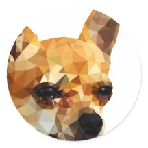 Chihuahua Low Poly Art
