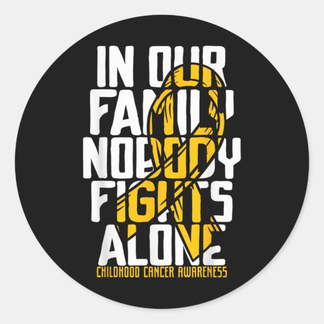 Sticker Rond Childhood Cancer Suprt Family Childhood Cancer A  (Devant)
