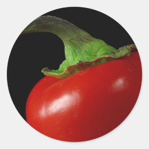 Sticker Rond Chili rouge