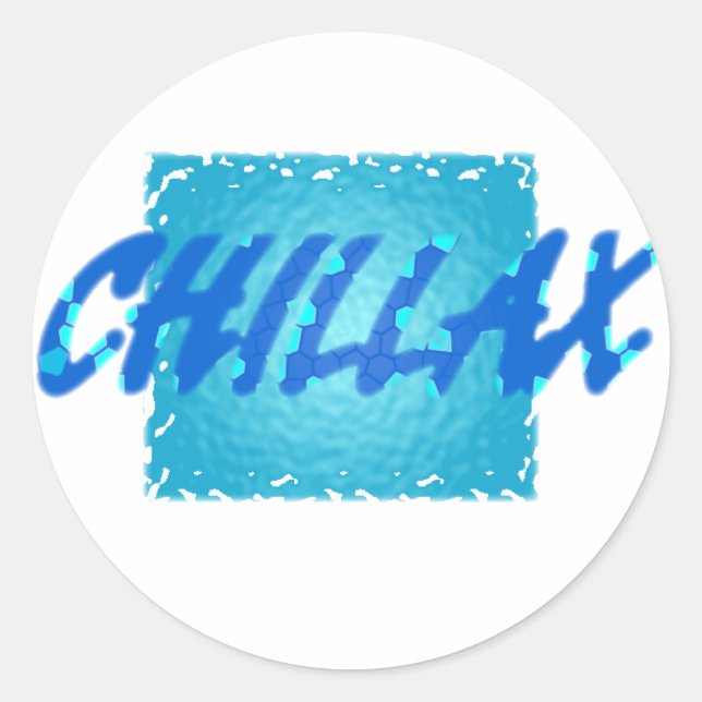 Sticker Rond chillax (Devant)