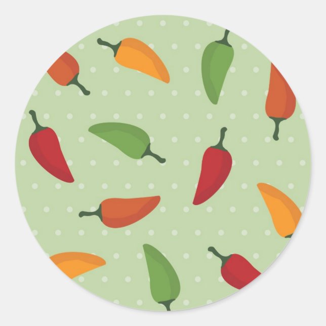 Sticker Rond Chilli pepper (Devant)