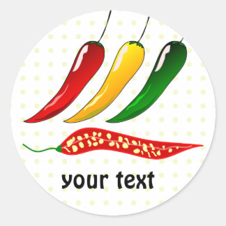 Sticker Rond Chillies chaud