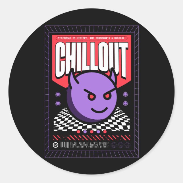 Sticker Rond Chillout Strewear (Devant)