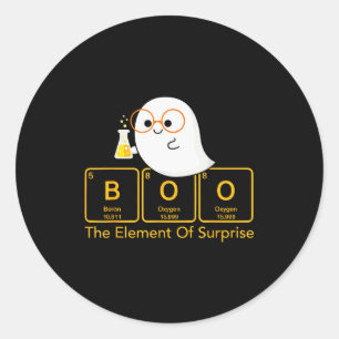 Sticker Rond Chimie Boo L'élément De Surprise Joli Chimiste