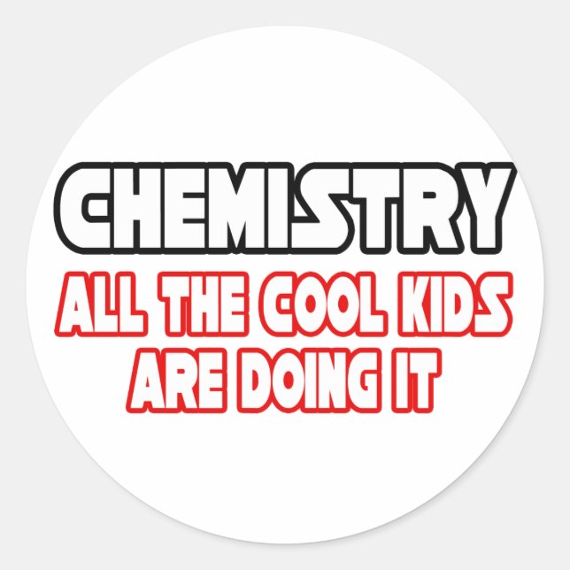 Sticker Rond Chimie...Enfants Cool (Devant)