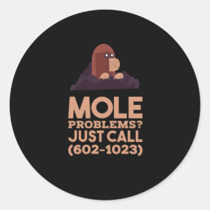 Sticker Rond Chimie - Problèmes de mole