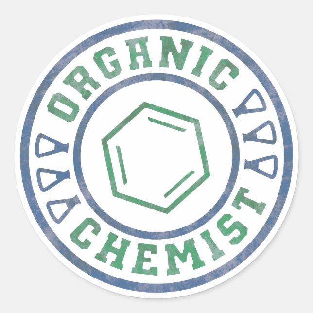 Sticker Rond Chimiste biologique (Devant)