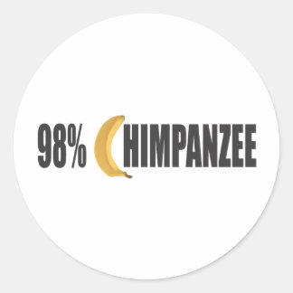 Sticker Rond Chimpanzé