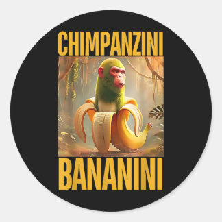 Sticker Rond Chimpanzini Bananini Italien Brainrot Mème Garçons