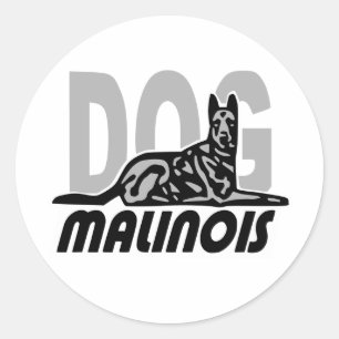 Sticker Rond chine malinoise8