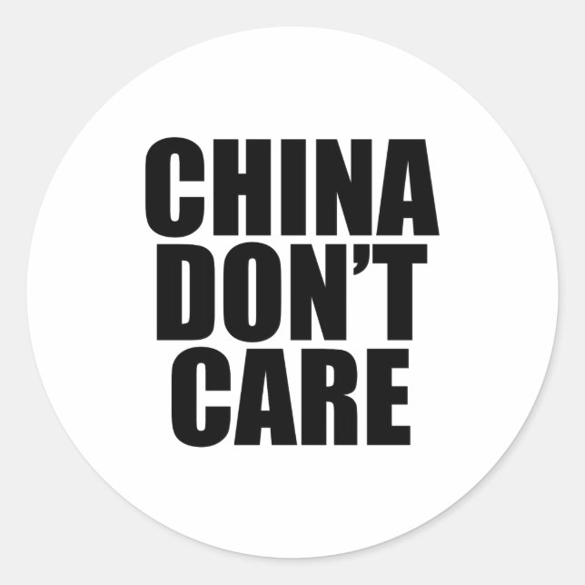 Sticker Rond Chine S'en Fiche  (Devant)