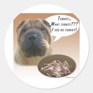 Sticker Rond Chine Shar Pei Turquie