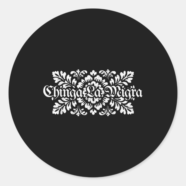 Sticker Rond Chinga La Migra Pro Immigration Fascisme Droits de (Devant)
