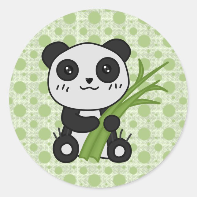 Sticker Rond Chino Le Panda (Devant)