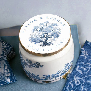 Sticker Rond Chinoiserie Arbre de porcelaine ID1094 Motif