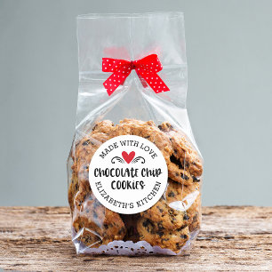 Sticker Rond Chip chocolat Cookie fait avec chevalet d'amour