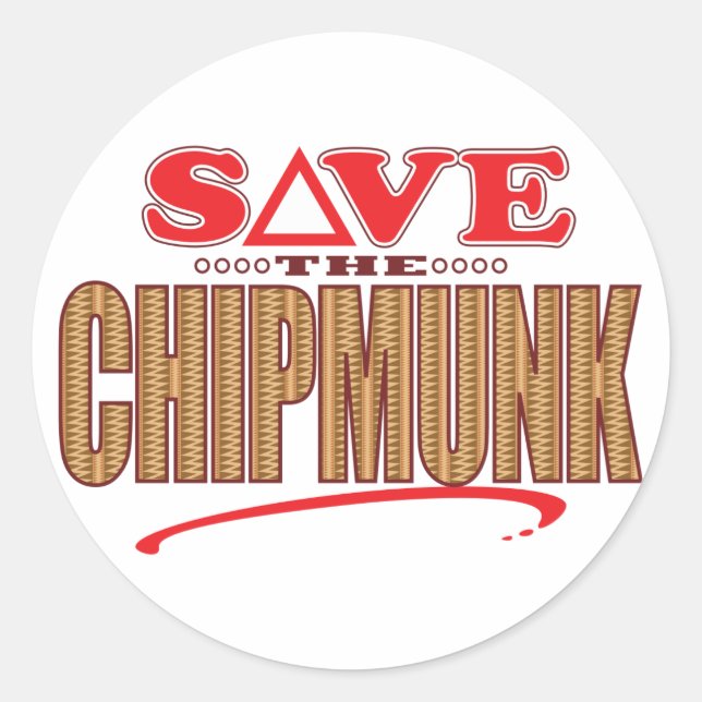 Sticker Rond Chipmunk Save (Devant)