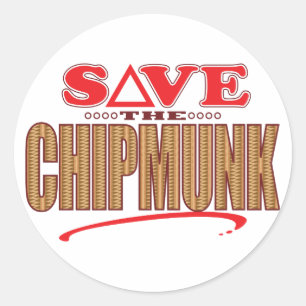 Sticker Rond Chipmunk Save
