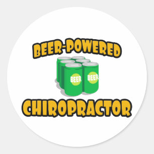 Sticker Rond Chiropracteur à bière