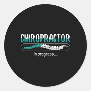 Sticker Rond Chiropractic Chiropractor In Progress Chiro Spine