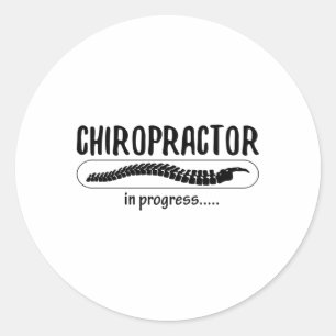 Sticker Rond Chiropractic Chiropractor In Progress Spine Chiro