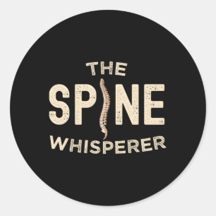 Sticker Rond Chiropractor Humour sec jeu de plaisanteries