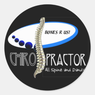 STICKER ROND CHIROPRAKTEUR DES OS R USA - TOUS LES SPINE ET