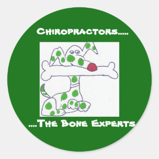 Sticker Rond chiropraticiens - experts en os