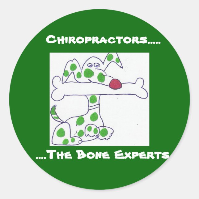 Sticker Rond chiropraticiens - experts en os (Devant)
