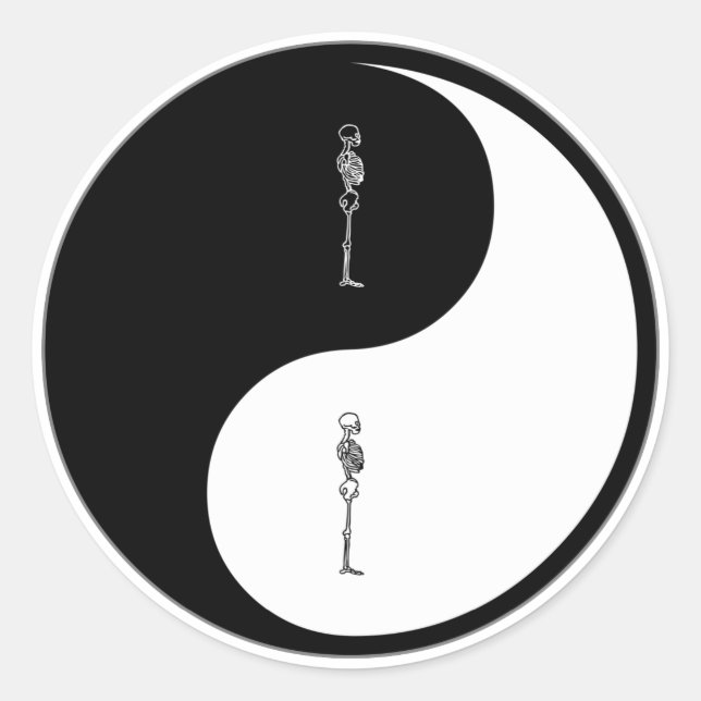 Sticker Rond Chiropratique Yin Yang (Devant)