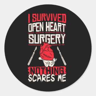 Sticker Rond Chirurgie cardiaque ouverte par la sensibilisation