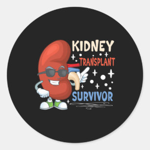 Sticker Rond Chirurgie de greffe de rein Donateur de rein Mort