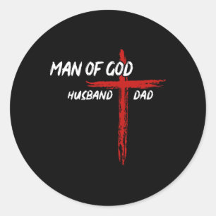 Sticker Rond Chirurgie Homme De Dieu Mari Papa Fête des pères