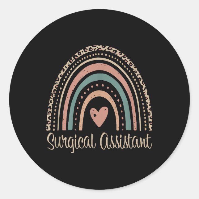 Sticker Rond Chirurgie Istant Boho Arc-en-ciel Chirurgical Prem (Devant)