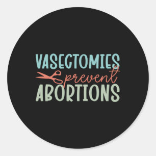 Sticker Rond Chirurgie Vasectomie Urologiste Empêcher l'avortem