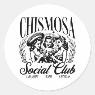 Sticker Rond Chismosa Social Club
